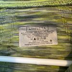 Athleta  Fast Track Quarter Zip Lime Green Pullover Photo 4