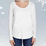 Long Sleeve Tunic Tee PARAPHRASE Women White PulloverT-Shirt Size M Photo 1