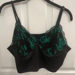 SheIn NWOT Curve Size 2XL Black & Green Bralette Photo 0