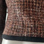 Free People Tweed Moto Jacket, Wool Brown/Purple w/Black Trim Size 4 Retail $198 Photo 9