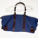 Cuyana  navy canvas leather weekender overnight bag Photo 8