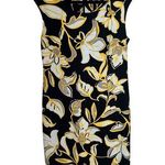 Phase 7 Seven sleeveless sheath dress size 10 Yellow Black floral midi EUC Photo 0