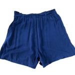 Kelso Navy Blue High Rise Paper Bag Shorts Size M Photo 1