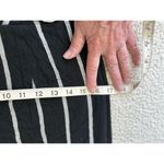 Black & White Buckle V-Neck Zip Front Woven Striped Jumpsuit Black/white size Small Photo 8