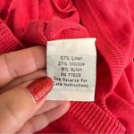 J. Peterman linen blend shift Sweater dress, pink midi length, elbow length, S Photo 6