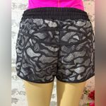 Lululemon athletica Black and Gray Patterned Athletic Shorts Photo 5