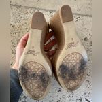 Jewel Badgley Mischka Gold Glitter Wedge Shoe Size 8 Photo 4