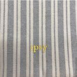 Ipsy  Blue & White Striped Pouch Bag Photo 4
