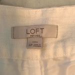 Loft  White Mid Rise Linen Wide Leg Women's Pants Photo 3