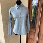 Columbia  Womens Pullover S Quarter Zip Striped‎ Gray Grey Lightweight Mock Neck Photo 7