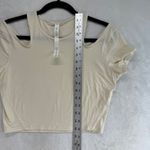 Lululemon Cut Out Shoulder Crop Top Athletic Shirt Activewear Size 8 Photo 4