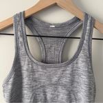 Lululemon  Cropped Swiftly Racerback Tank Top Gray Crop Athletic Sleeveless Logo Photo 5