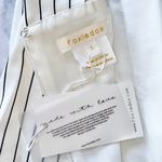 Foxiedox New Striped Criss Cross Bodice Slit Hem Flared Leg Jumpsuit White Black Photo 14