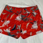 Athleta Women's Hudson Board Shorts Tropical Size 8 Orange Iris Garden Swim Photo 0