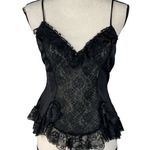 Frederick's of Hollywood Frederick’s of Hollywood Medium Lingerie Nightie Floral Lace Sheer V-Neck Black Photo 0