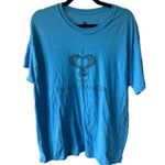 Hanes NWOT Hawaiian Tribal Tattoo Blue I Love My Hula Dancer Novelty T-Shirt L Photo 0