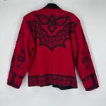 Unique Embroidered Wool Jacket Red/Black Size XL Made in Guatemala unisex Red Photo 2