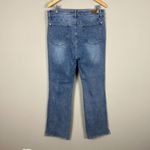 Judy Blue Jeans Womens 15/32 Blue Slim Bootcut Light Wash Distressed Denim Slit Photo 7