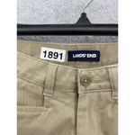 Lands' End  Women's Solid Tan Brown Pants Size 1 Straight Leg Cotton Blend Photo 8
