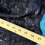 Ronni Nicole  size 8 women's black formal sequin lace one piece with drape neck Photo 9