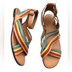Madewell The Samira Multicolor Rainbow Strappy Leather Ankle Flat Sandals Photo 1