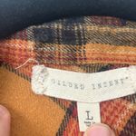 Gilded Intent  Orange and‎ Brown Plaid Cropped Button-Down Shirt Large Photo 2