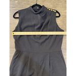 Donna Karan Black Pleated Sleeveless Straight Leg Jumpsuit Size 10 Photo 8