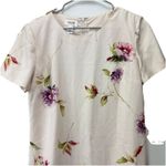 Talbots Vintage Neutral Floral Short Sleeve Silk Dress Size 10 Photo 2