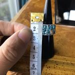 Natural Blue Apatite Sterling Silver Turtle Ring Size 5 Photo 4