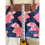 Simply Southern  Women's Navy Tote Bag Pink Elephant Print Casual Photo 3
