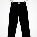 Reformation Cynthia High Rise Straight Jeans in Black Seattle Size 25 Photo 0