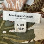 BeachLunchLounge  Tropical Leaf Print Dress Braided Shoulder Button Down Size S Photo 6