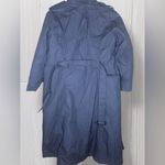 American Apparel  INC. Women’s Vintage Navy Blue Long Trench Coat Photo 2
