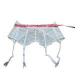 Lise Charmel Off White lace mesh embroidered Garter Belt Medium Photo 2