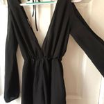 Showpo Black Cold Shoulder Deep V Romper  Photo 0