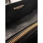 Michael Kors  Mercer Black Pebbled Leather Belted Satchel Handbag Crossbody Lux Photo 10