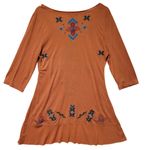 Angie  Embroidered Tunic Top Boho Hippie Summer Beachy Vacation Festival Size S‎ Photo 1