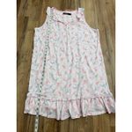 Ralph Lauren Lauren  Floral Sleeveless Nightgown Ruffle Hem Pink Women's L Photo 5