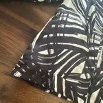 Chico's 100% Silk Blouse Jacket Geometric Design Black White Open Women's Sz XL Photo 4