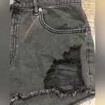 Garage Black High Rise Ripped Jean Shorts Size 9 Photo 4