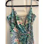 Adelyn Rae  Womens Medium Leopard Palm Midi Dress V Neck Euro Travel Glam Photo 1