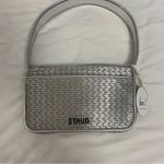 STAUD  Tommy beaded bag silver Photo 3