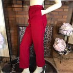 Talbots VINTAGE 1990'S RED WOOL PLEATED FRONT HIGH WAIST TROUSERS (4) Photo 3