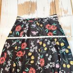 Yumi Kim Black Trinity Floral Print Relaxed Fit Midi Skirt Size Small Photo 5