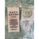 Sigrid Olsen  Linen Pullover Top Floral Print Side Buttons Turquoise Size 1X Photo 9