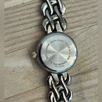 Caravelle by Bulova Ladies Watch Two Tone Weave Bracelet Silvery Dial Gold hands Photo 5