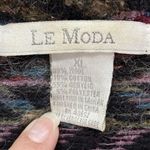 Moda VTG Le Cardigan Sweater Womens XL Full Zip Up Striped Knitwear Grandpa boho Photo 5