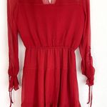 Shoshanna Red Silk Mini Dress Photo 8