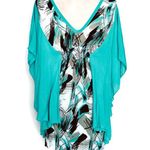 Solemi Tropical Kaftan Dress Turquoise One size Blue Photo 2