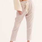 Free People Light as Sunrise Textured Cotton Pants in Lavender Purple Stripe | 4 Photo 0